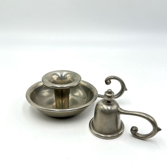 Vintage Conn House Pewter Candle Holder and Pewter Candle Snuffer - Picture 1 of 11